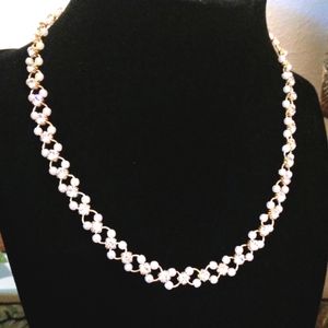 Shiny Beaded Choker Style Necklace